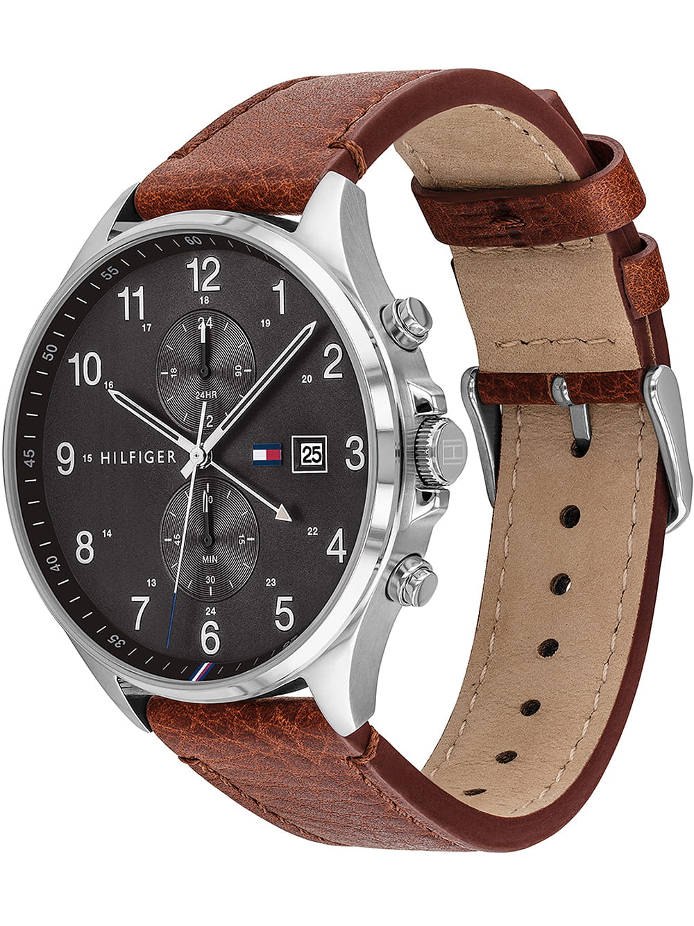 Sector R3253540013 Orologio Uomo Serie 670 Dual Time - 40 Mm, 5 ATM, Quadrante Argento, Cinturino In Pelle, Data E Doppio Fuso Orario